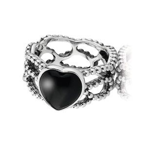 Pandora Mi Amor Black Onyx Heart Ring
